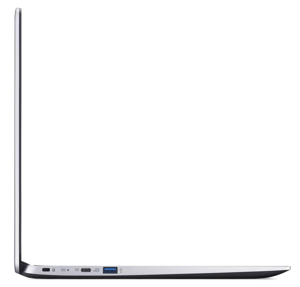 Acer Chromebook 15, Intel Celeron N3350, 15.6" Full HD Touch, 4GB LPDDR4, 32GB Storage, Google Chrome, Pure Silver, CB515-1HT-C2AE, 15-15.99 inches