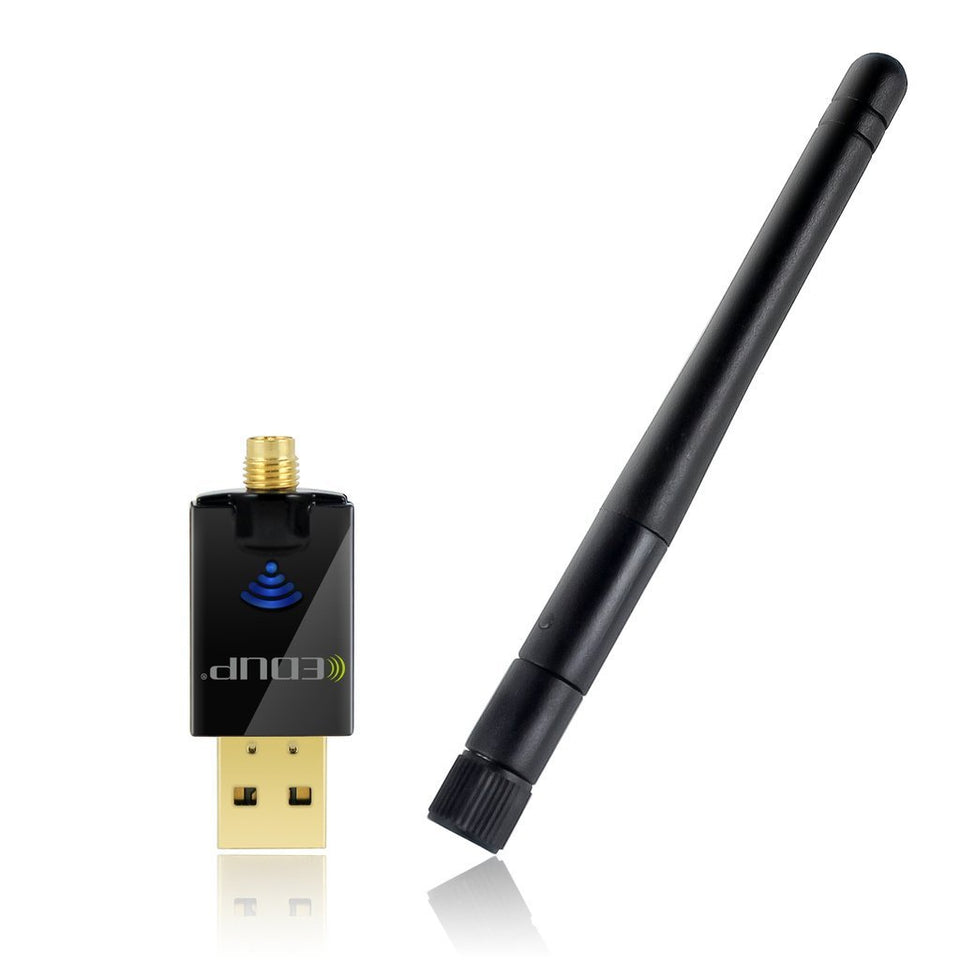 EDUP Wifi Adapter ac600Mbps Wireless Usb Adapter 5.8GHz/2.4GHz Dual Band 600Mbps Usb Adapter 2dBi External Antennas Supports Windows XP,Win Vista,Win 7,Win 8.1, Win 10,Mac OS X 10.７-10.1４