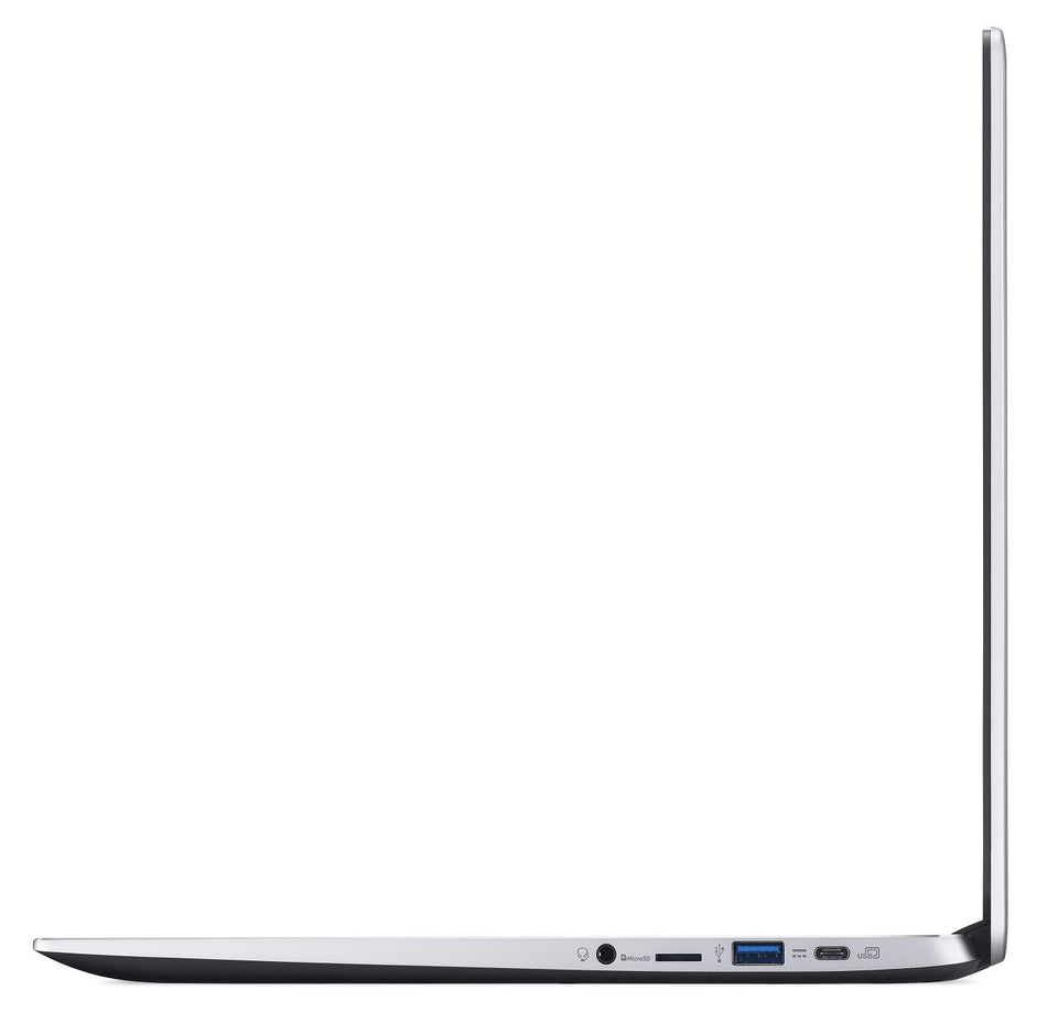 Acer Chromebook 15, Intel Celeron N3350, 15.6" Full HD Touch, 4GB LPDDR4, 32GB Storage, Google Chrome, Pure Silver, CB515-1HT-C2AE, 15-15.99 inches