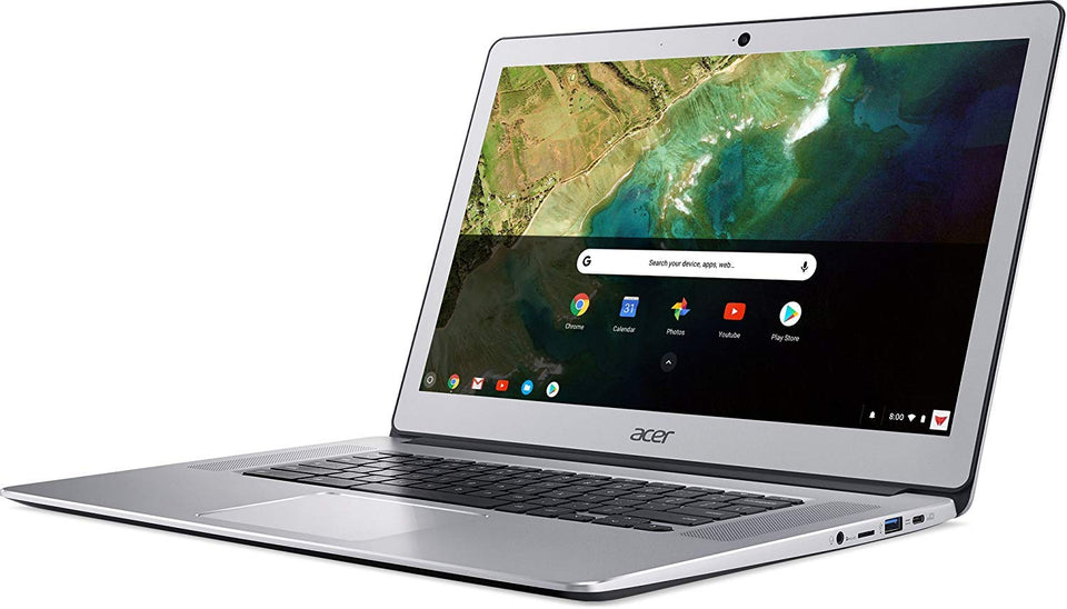 Acer Chromebook 15, Intel Celeron N3350, 15.6" Full HD Touch, 4GB LPDDR4, 32GB Storage, Google Chrome, Pure Silver, CB515-1HT-C2AE, 15-15.99 inches