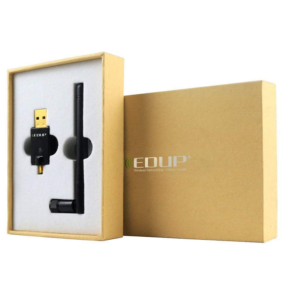 EDUP Wifi Adapter ac600Mbps Wireless Usb Adapter 5.8GHz/2.4GHz Dual Band 600Mbps Usb Adapter 2dBi External Antennas Supports Windows XP,Win Vista,Win 7,Win 8.1, Win 10,Mac OS X 10.７-10.1４