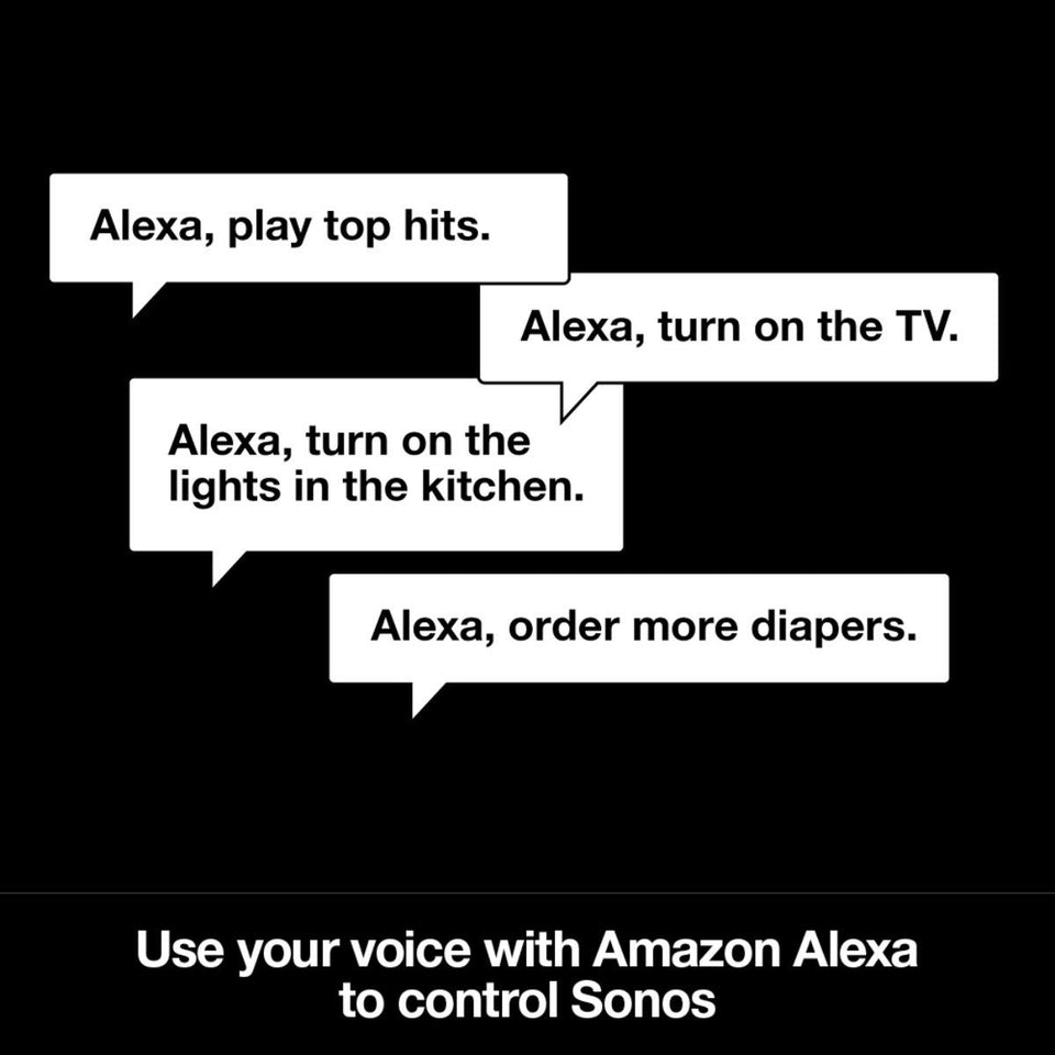 Sonos Beam, the smart, compact soundbar for TV, music, and more. (Black)