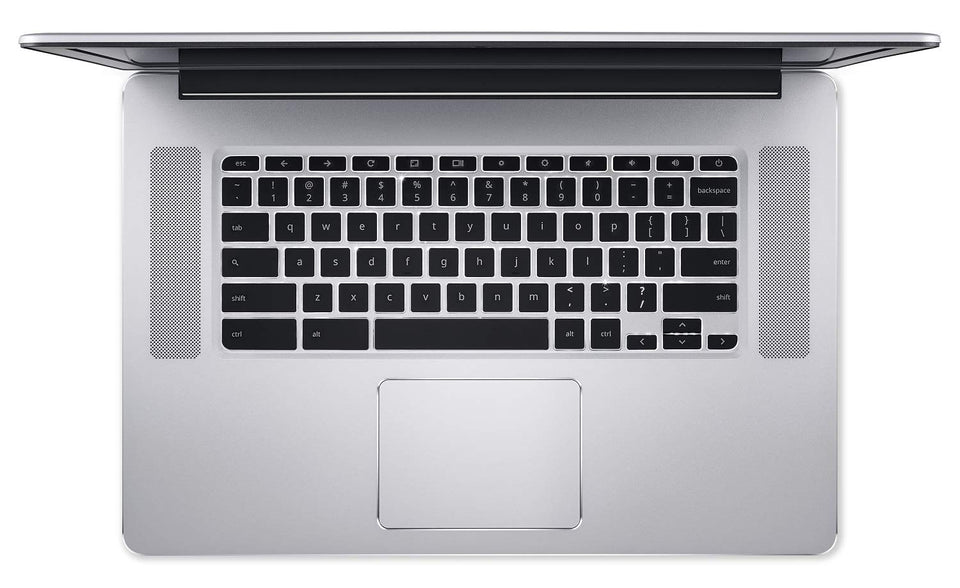 Acer Chromebook 15, Intel Celeron N3350, 15.6" Full HD Touch, 4GB LPDDR4, 32GB Storage, Google Chrome, Pure Silver, CB515-1HT-C2AE, 15-15.99 inches