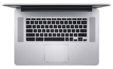 Acer Chromebook 15, Intel Celeron N3350, 15.6" Full HD Touch, 4GB LPDDR4, 32GB Storage, Google Chrome, Pure Silver, CB515-1HT-C2AE, 15-15.99 inches