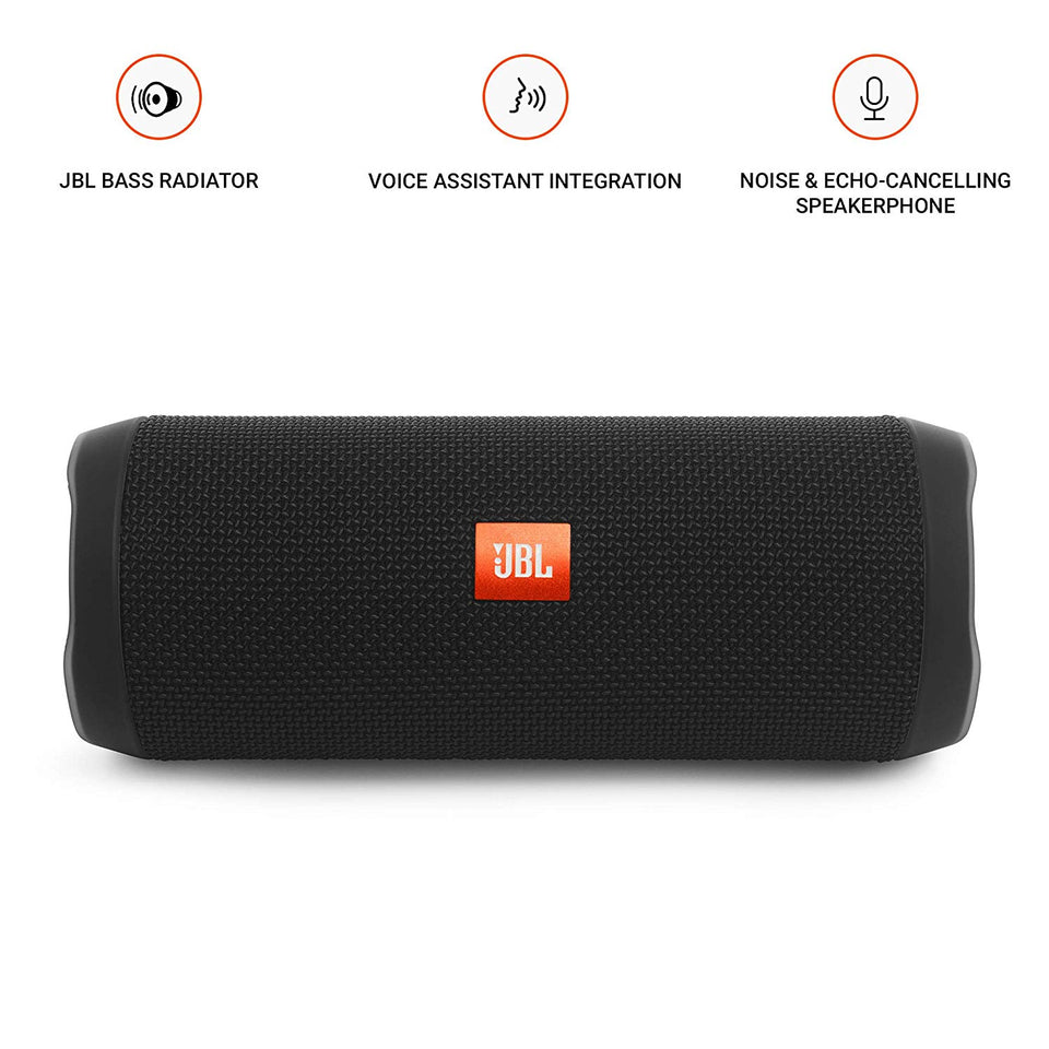 JBL Flip 4 Bluetooth Portable Stereo Speaker - black