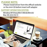 EDUP Wifi Adapter ac600Mbps Wireless Usb Adapter 5.8GHz/2.4GHz Dual Band 600Mbps Usb Adapter 2dBi External Antennas Supports Windows XP,Win Vista,Win 7,Win 8.1, Win 10,Mac OS X 10.７-10.1４